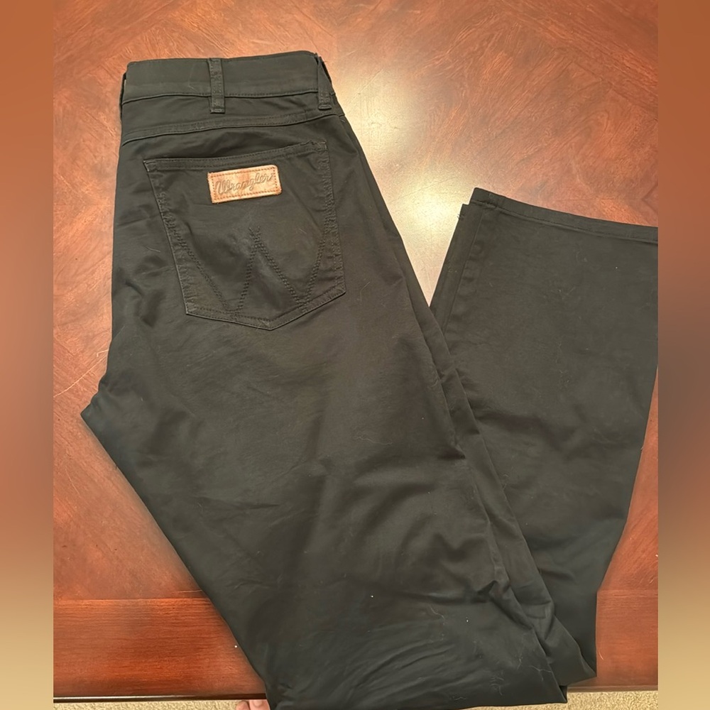 Wrangler Retro Slim Straight Black Pants 34x34